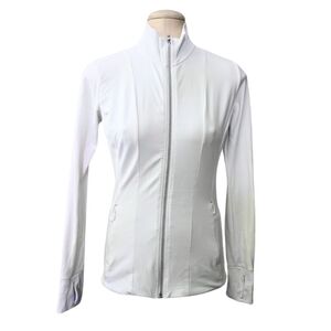 ATHLETA Full Zip Athletic Jacket White Small